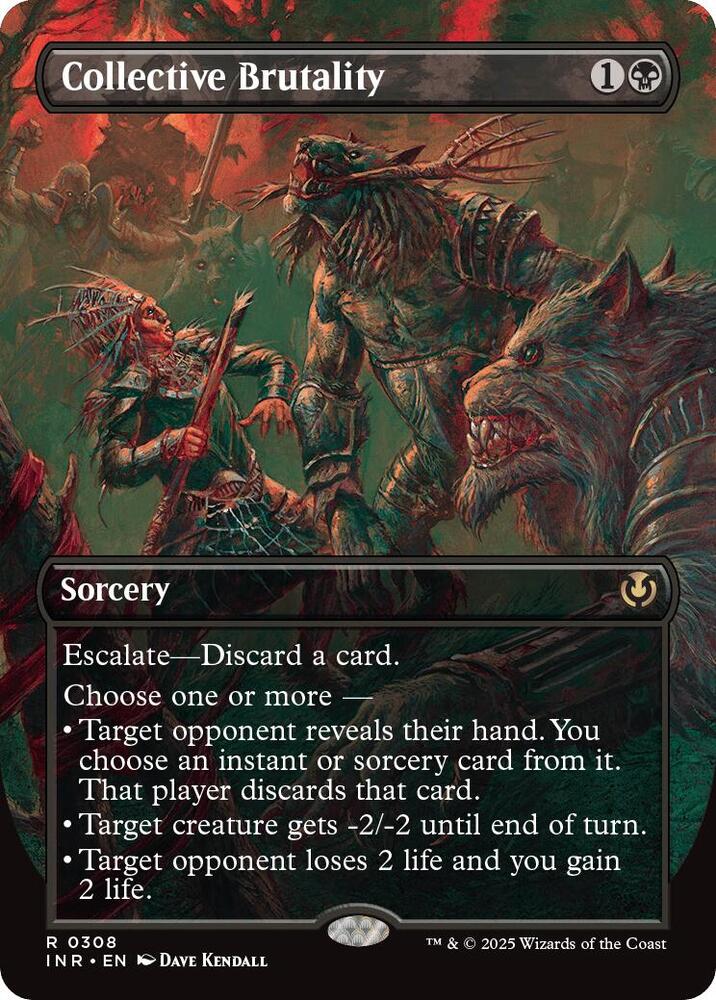 Collective Brutality (Borderless) 308 card from Innistrad Remastered