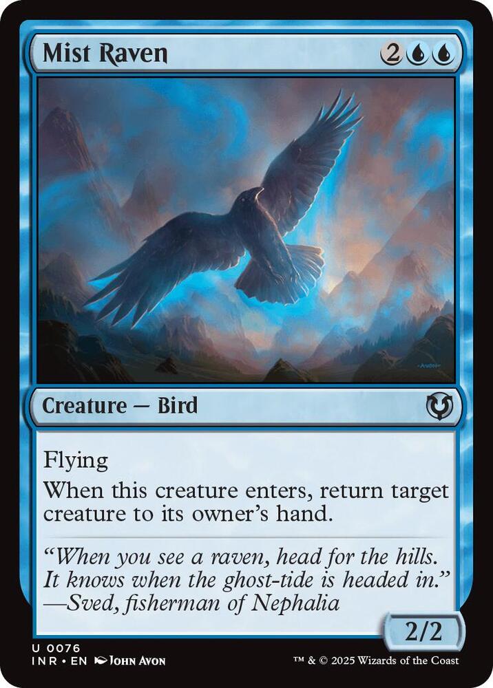 Mist Raven 76 card from Innistrad Remastered