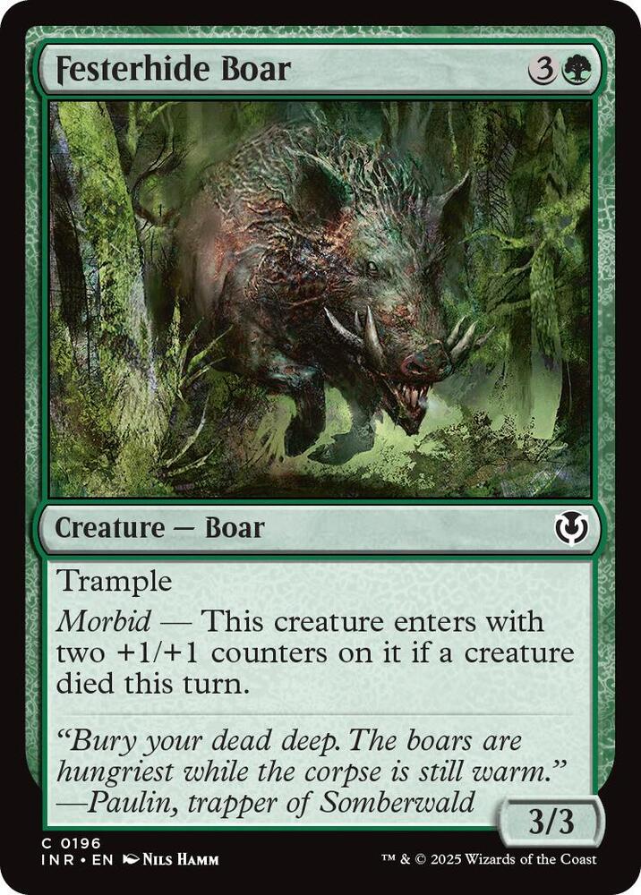 Festerhide Boar 196 card from Innistrad Remastered