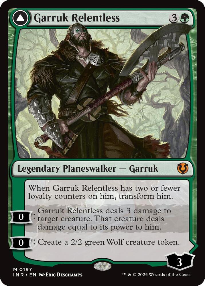 Garruk Relentless 197 card from Innistrad Remastered