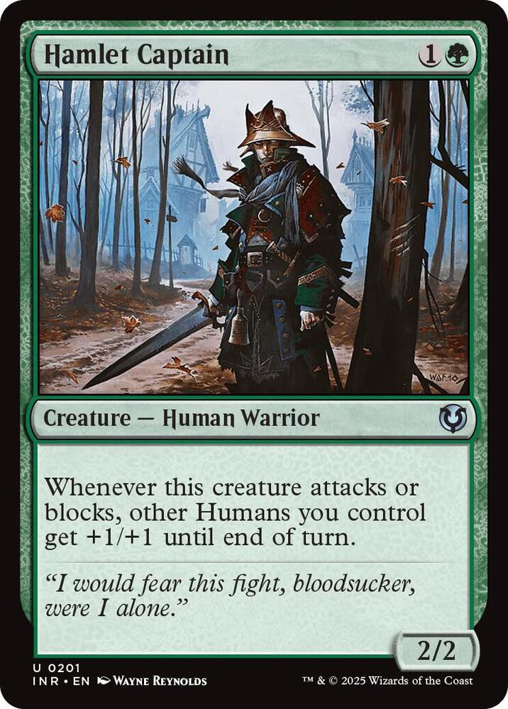 Hamlet Captain 201 card from Innistrad Remastered