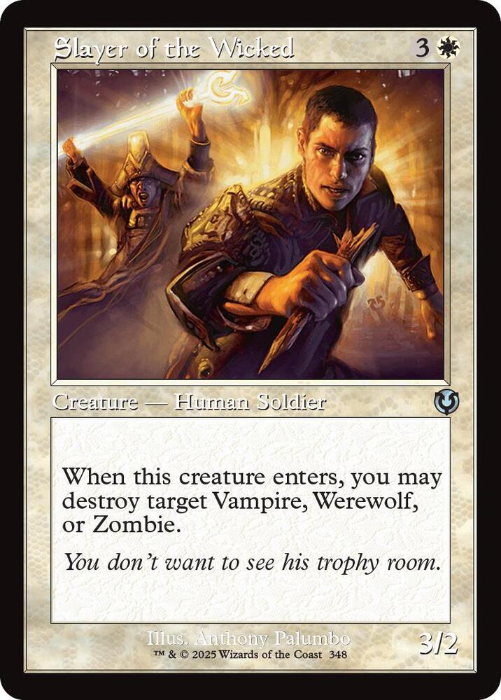 Slayer of the Wicked (Retro Frame) 348 card from Innistrad Remastered