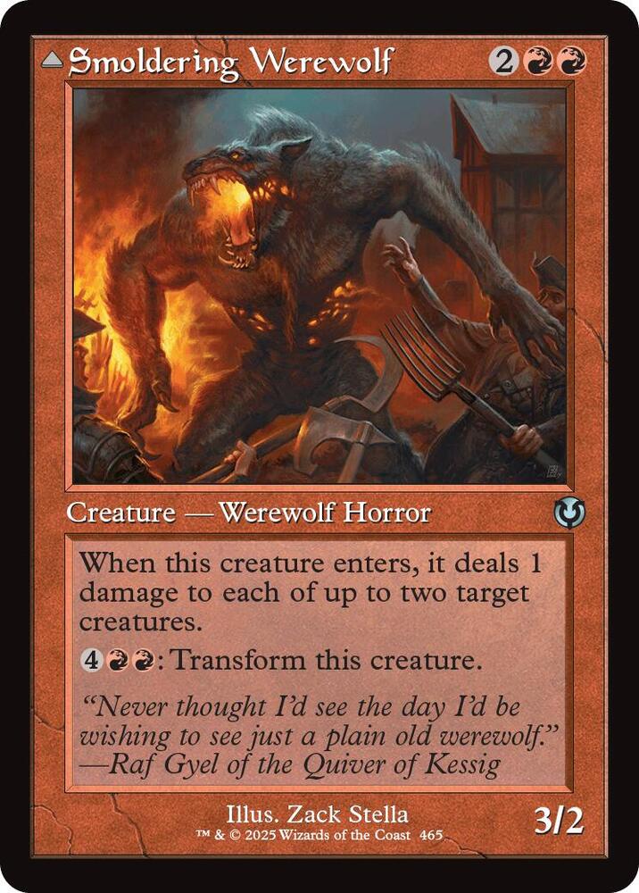 Smoldering Werewolf (Retro Frame) 465 card from Innistrad Remastered