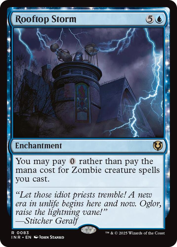 Rooftop Storm 83 card from Innistrad Remastered