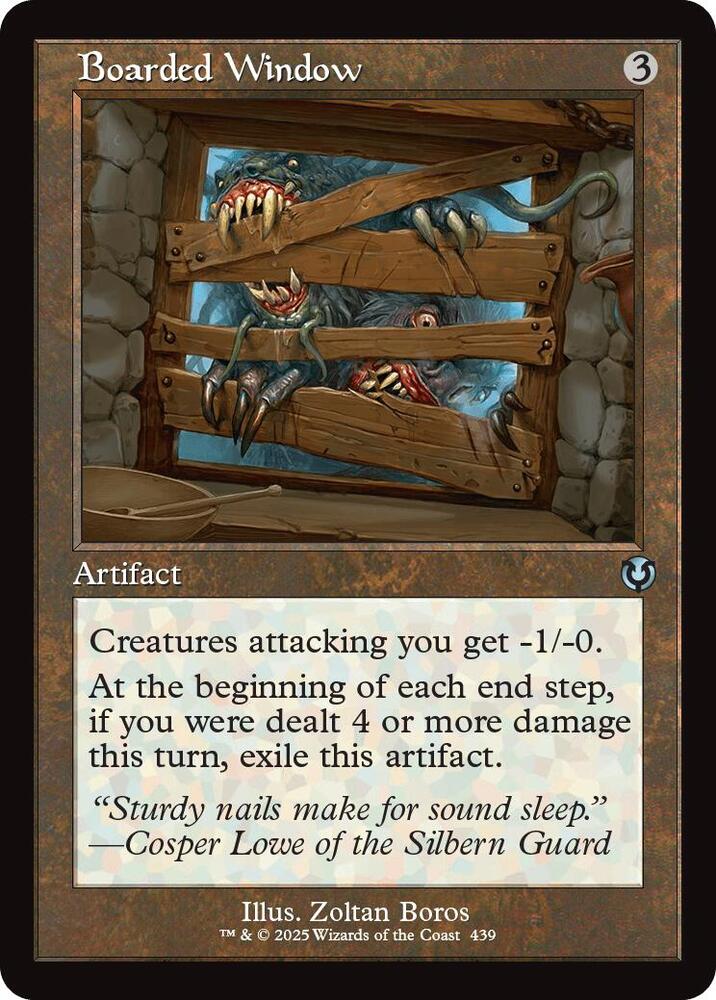 Boarded Window (Retro Frame) 439 card from Innistrad Remastered