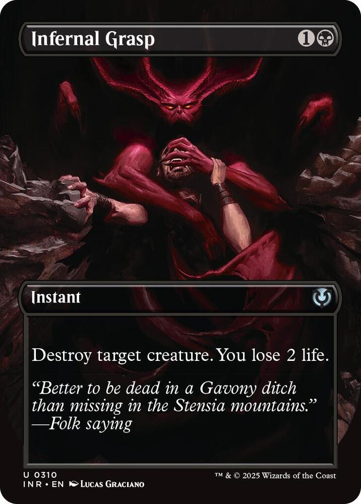Infernal Grasp (Borderless) 310 card from Innistrad Remastered
