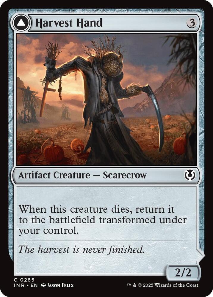 Harvest Hand 265 card from Innistrad Remastered