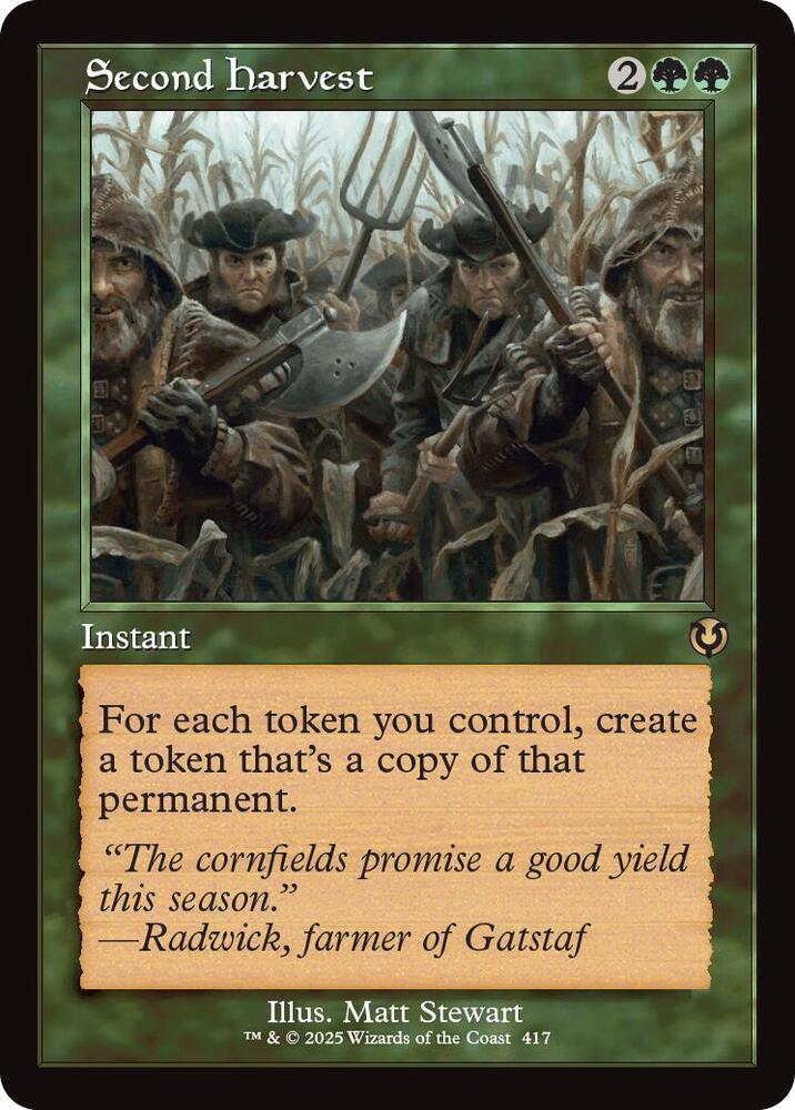 Second Harvest (Retro Frame) 417 card from Innistrad Remastered