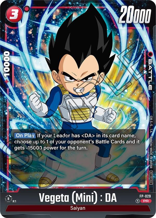 Vegeta (Mini) : DA FP-029 card from Fusion World Promotion Cards and Packs