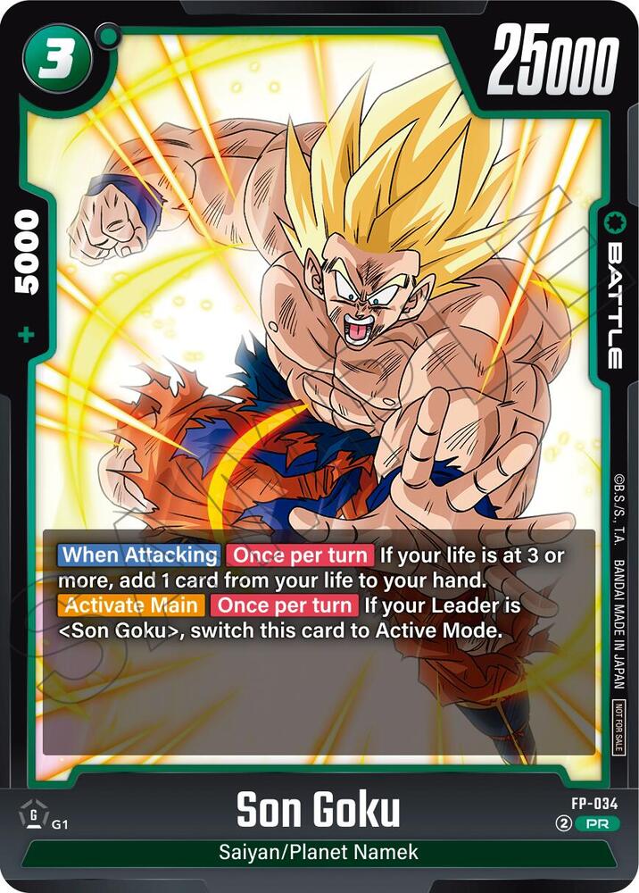 Son Goku FP-034 card from Fusion World Promotion Cards and Packs