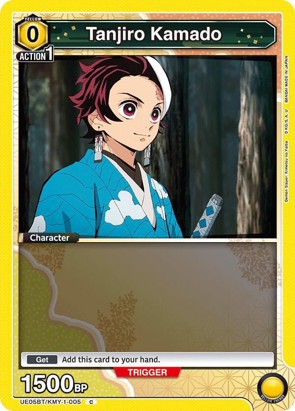 Tanjiro Kamado UE05BT/KMY-1-005 card from UE05BT: Demon Slayer: Kimetsu no Yaiba