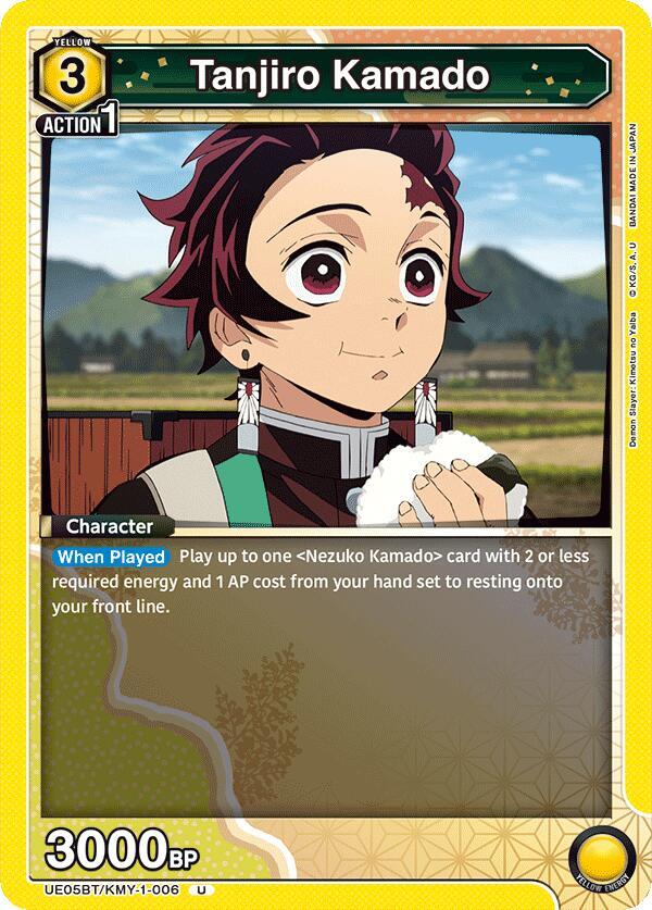 Tanjiro Kamado UE05BT/KMY-1-006 card from UE05BT: Demon Slayer: Kimetsu no Yaiba
