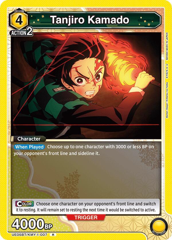Tanjiro Kamado UE05BT/KMY-1-007 card from UE05BT: Demon Slayer: Kimetsu no Yaiba