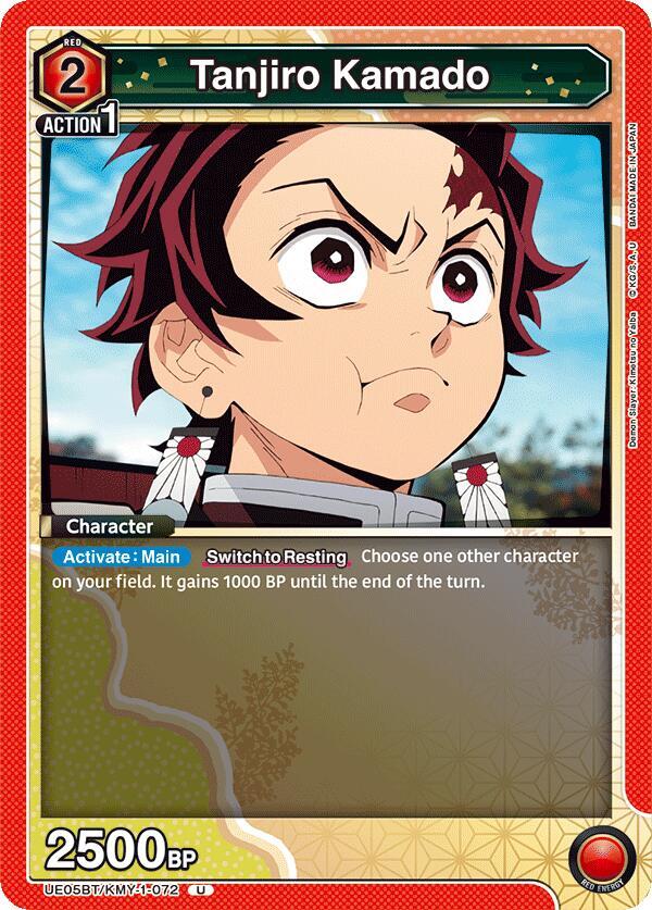 Tanjiro Kamado UE05BT/KMY-1-072 card from UE05BT: Demon Slayer: Kimetsu no Yaiba