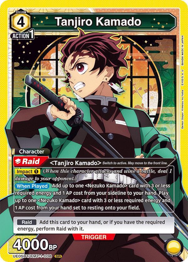 Tanjiro Kamado UE05BT/KMY-1-008 card from UE05BT: Demon Slayer: Kimetsu no Yaiba