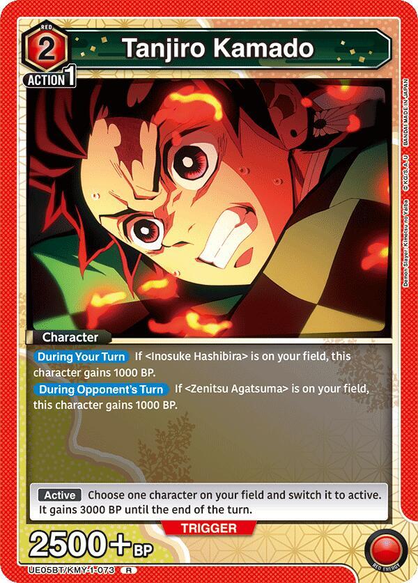 Tanjiro Kamado UE05BT/KMY-1-073 card from UE05BT: Demon Slayer: Kimetsu no Yaiba
