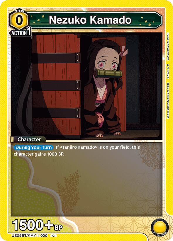 Nezuko Kamado UE05BT/KMY-1-009 card from UE05BT: Demon Slayer: Kimetsu no Yaiba