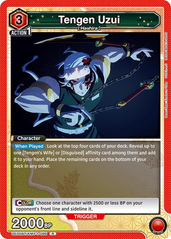 Tengen Uzui UE05BT/KMY-1-086 card from UE05BT: Demon Slayer: Kimetsu no Yaiba