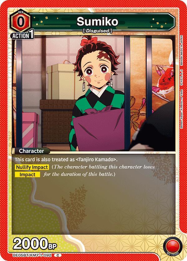 Sumiko UE05BT/KMY-1-092 card from UE05BT: Demon Slayer: Kimetsu no Yaiba