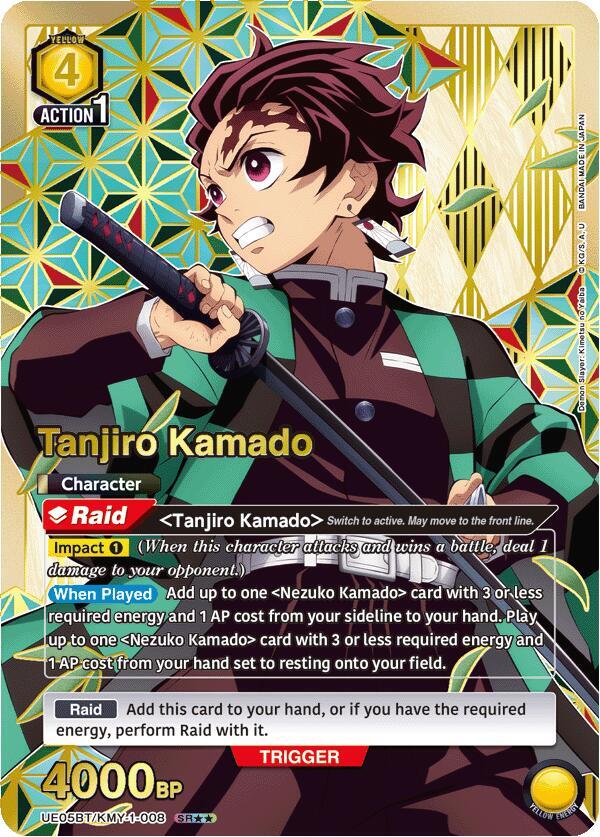 Tanjiro Kamado (SR**) UE05BT/KMY-1-008 card from UE05BT: Demon Slayer: Kimetsu no Yaiba