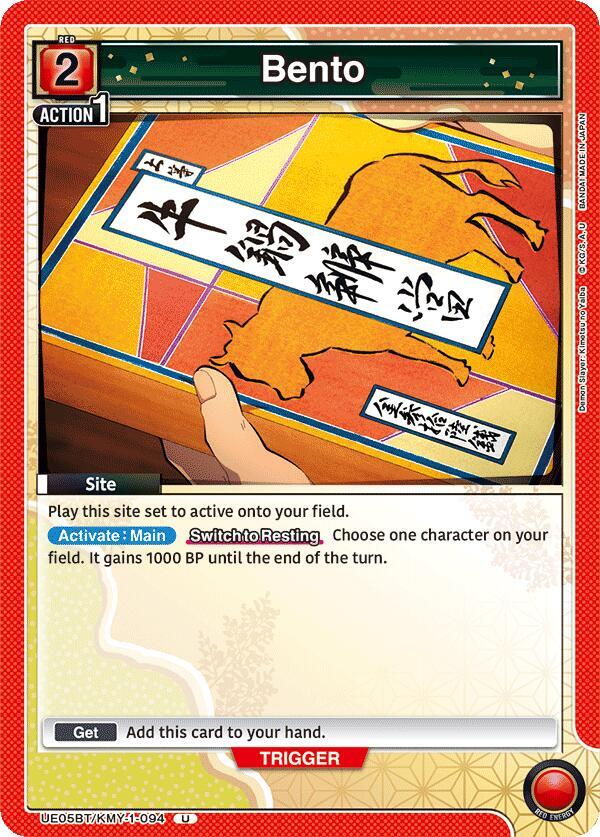 Bento UE05BT/KMY-1-094 card from UE05BT: Demon Slayer: Kimetsu no Yaiba