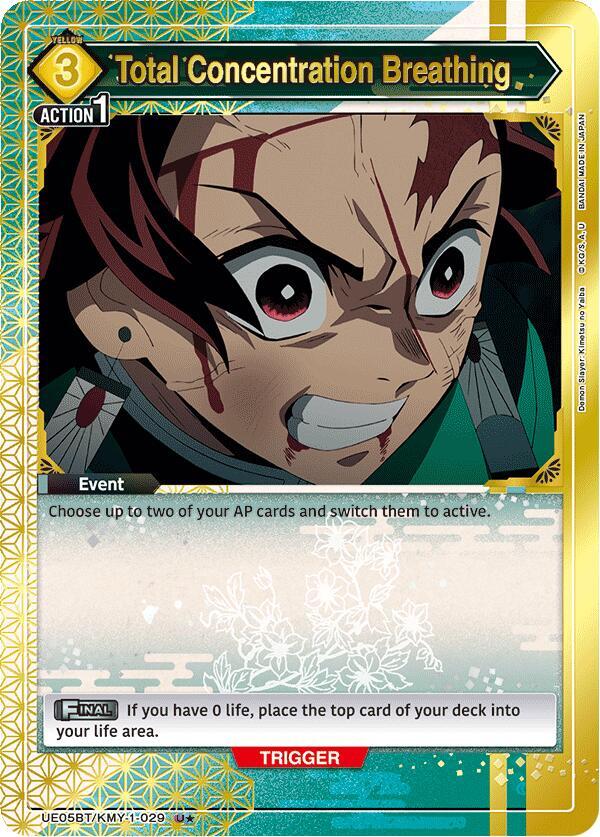 Total Concentration Breathing (U*) UE05BT/KMY-1-029 card from UE05BT: Demon Slayer: Kimetsu no Yaiba