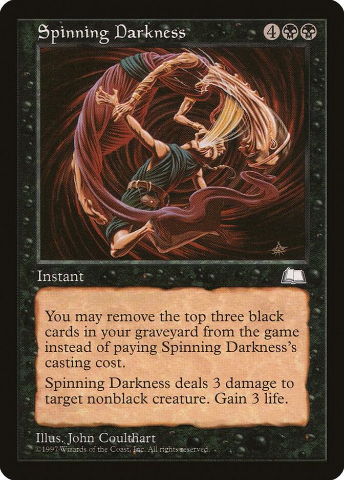 Spinning Darkness card from Weatherlight