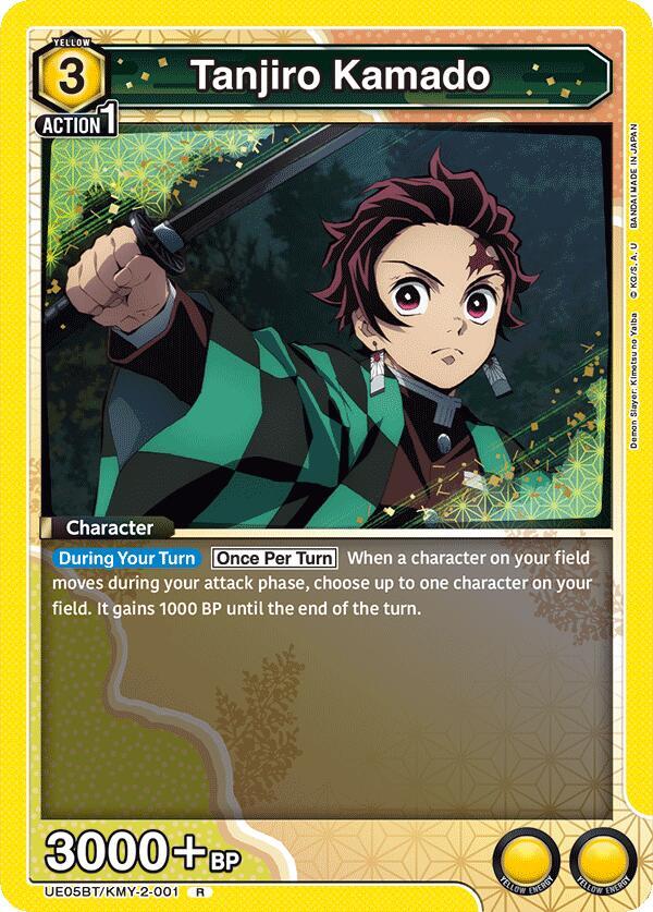 Tanjiro Kamado UE05BT/KMY-2-001 card from UE05BT: Demon Slayer: Kimetsu no Yaiba