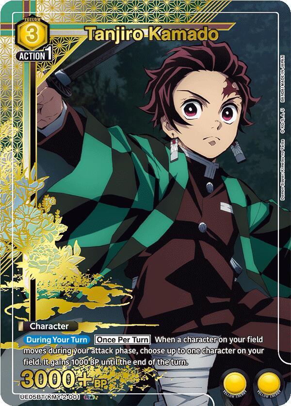 Tanjiro Kamado (R*) UE05BT/KMY-2-001 card from UE05BT: Demon Slayer: Kimetsu no Yaiba