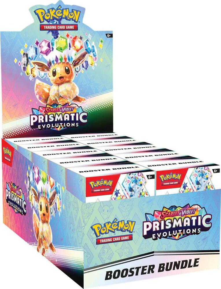 Prismatic Evolutions Booster Bundle Display card from SV: Prismatic Evolutions