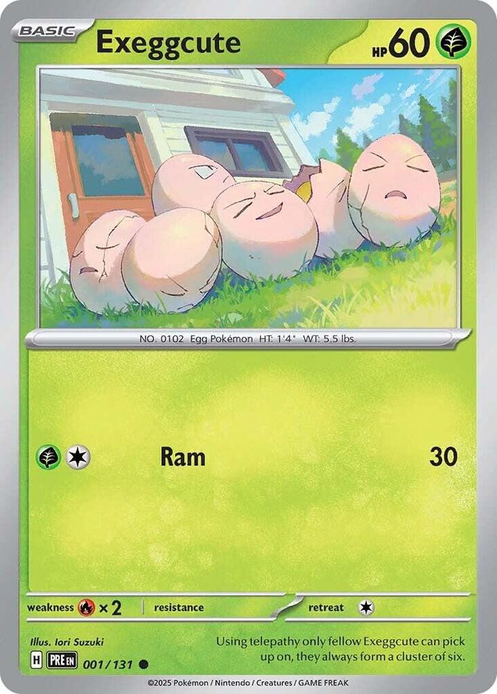 Exeggcute 001/131 card from SV: Prismatic Evolutions