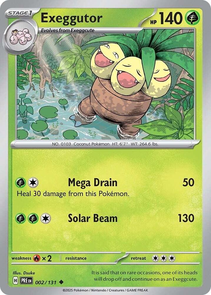 Exeggutor 002/131 card from SV: Prismatic Evolutions