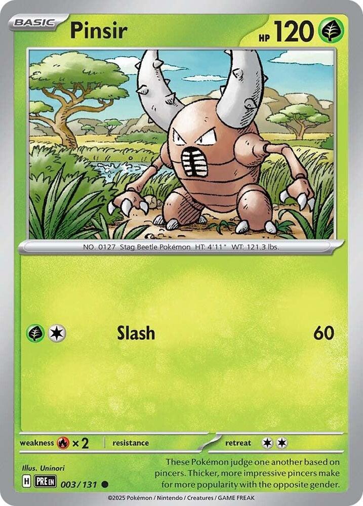 Pinsir 003/131 card from SV: Prismatic Evolutions