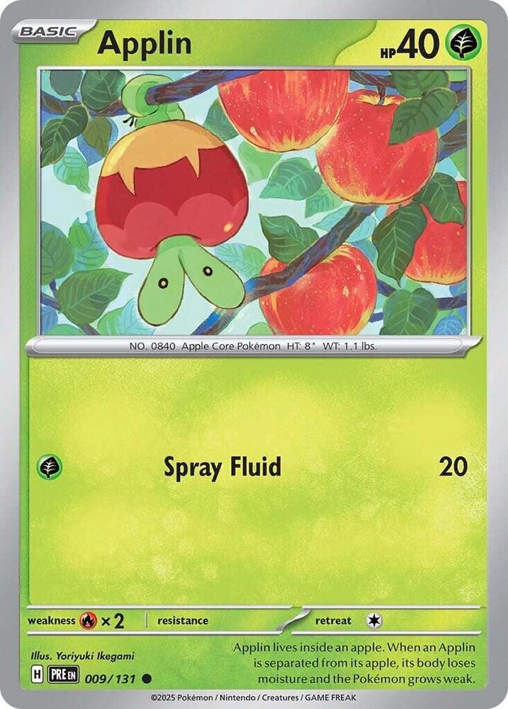 Applin 009/131 card from SV: Prismatic Evolutions