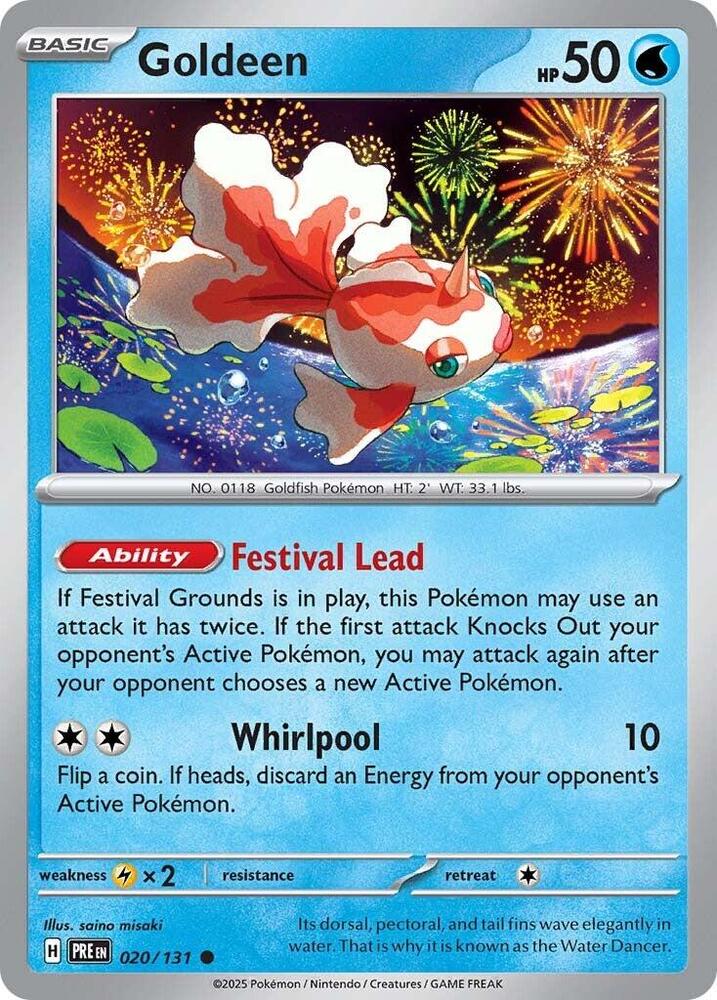 Goldeen 020/131 card from SV: Prismatic Evolutions