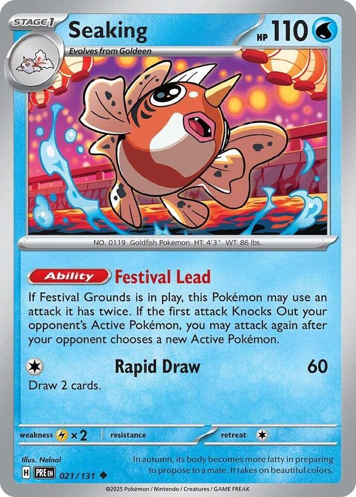 Seaking 021/131 card from SV: Prismatic Evolutions
