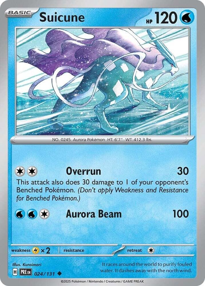 Suicune 024/131 card from SV: Prismatic Evolutions