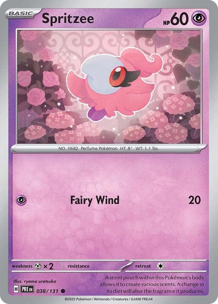 Spritzee 038/131 card from SV: Prismatic Evolutions