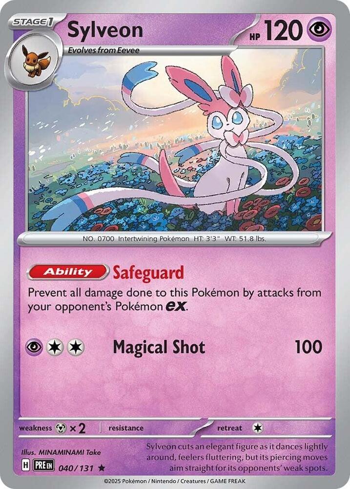 Sylveon 040/131 card from SV: Prismatic Evolutions