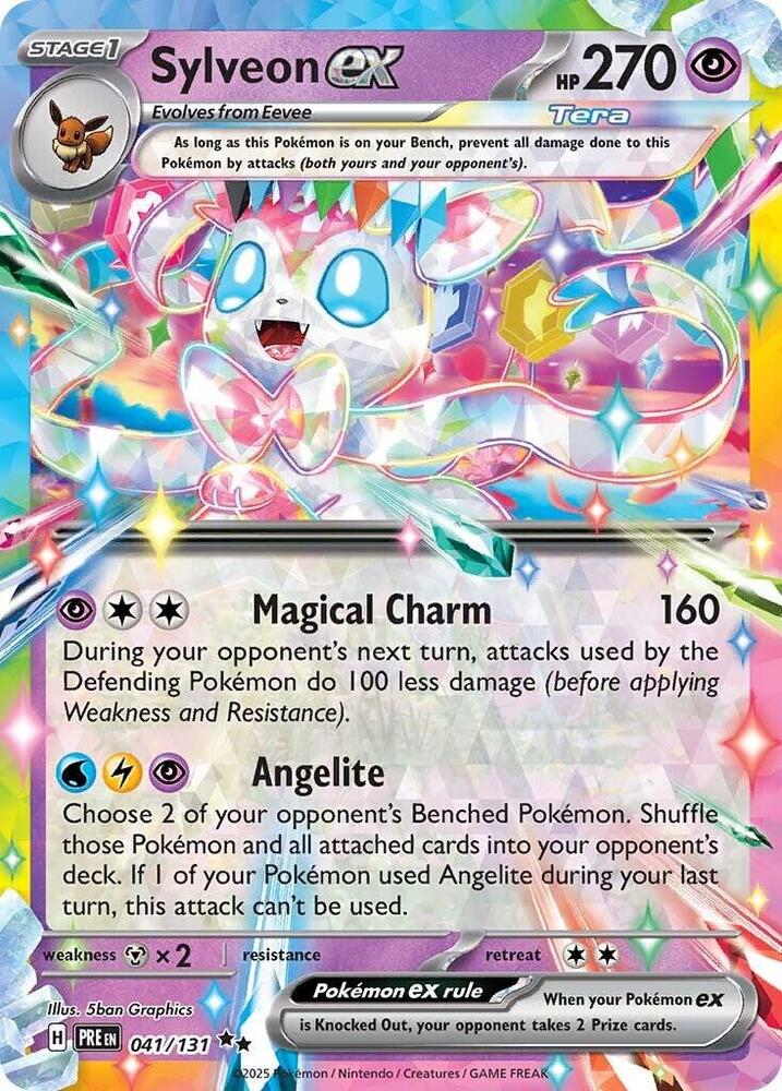 Sylveon ex 041/131 card from SV: Prismatic Evolutions