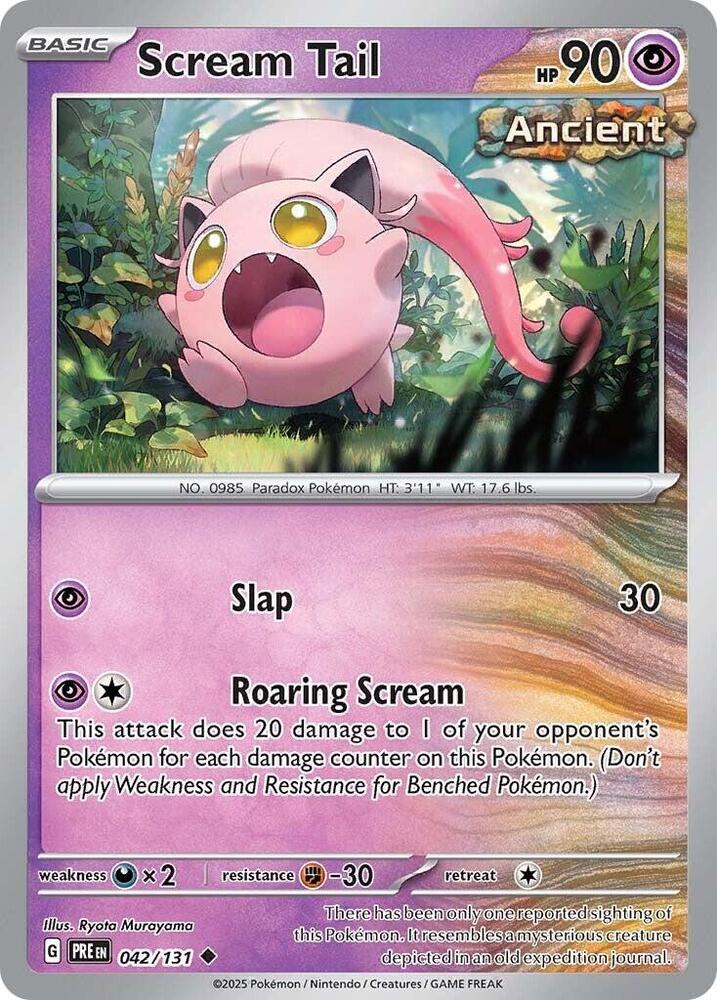 Scream Tail 042/131 card from SV: Prismatic Evolutions