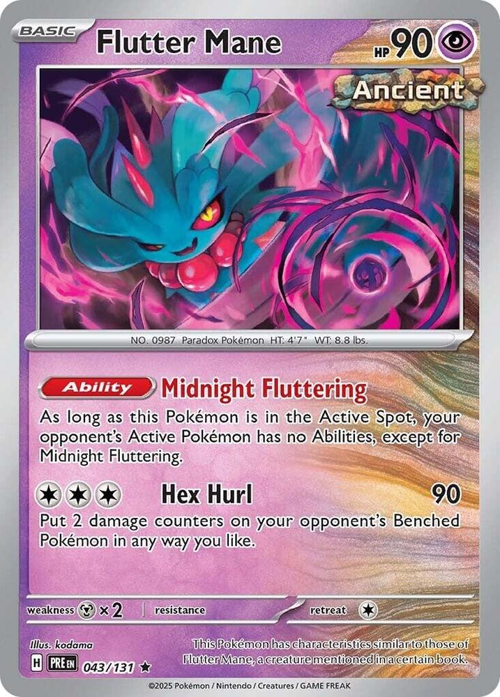 Flutter Mane 043/131 card from SV: Prismatic Evolutions