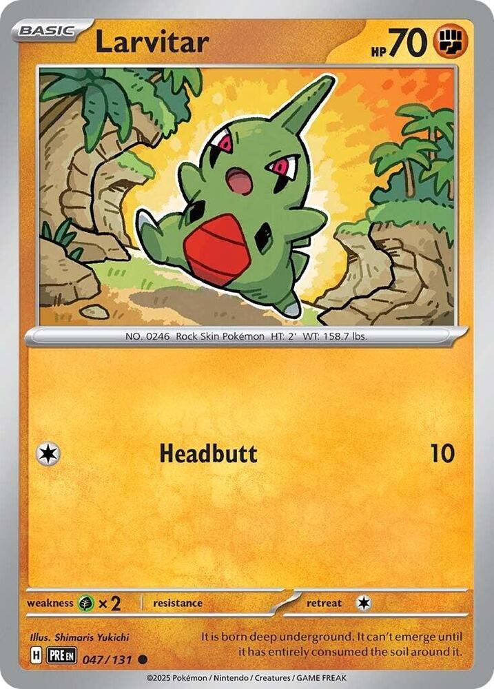 Larvitar 047/131 card from SV: Prismatic Evolutions