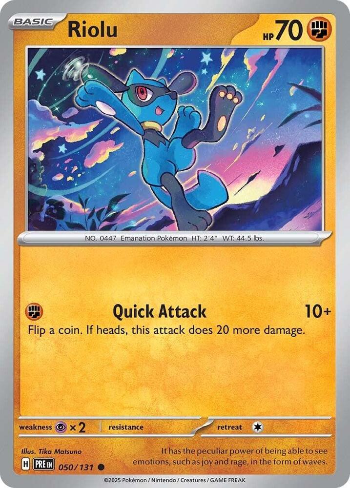 Riolu 050/131 card from SV: Prismatic Evolutions