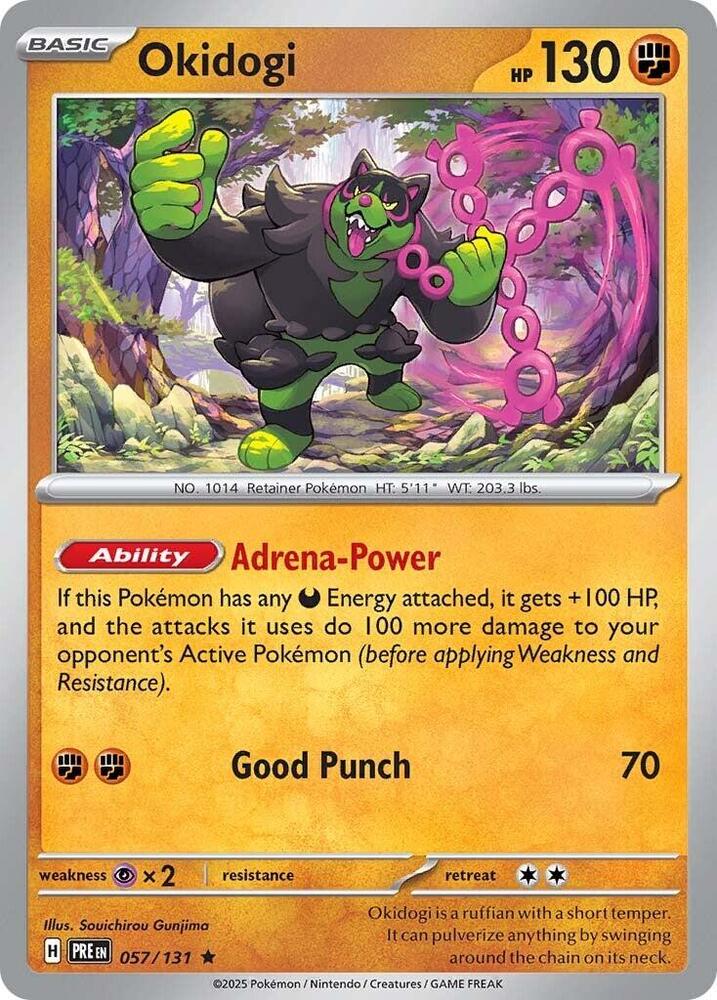 Okidogi 057/131 card from SV: Prismatic Evolutions