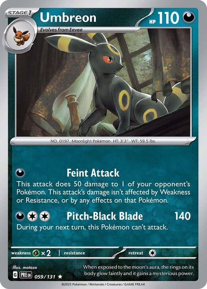 Umbreon 059/131 card from SV: Prismatic Evolutions