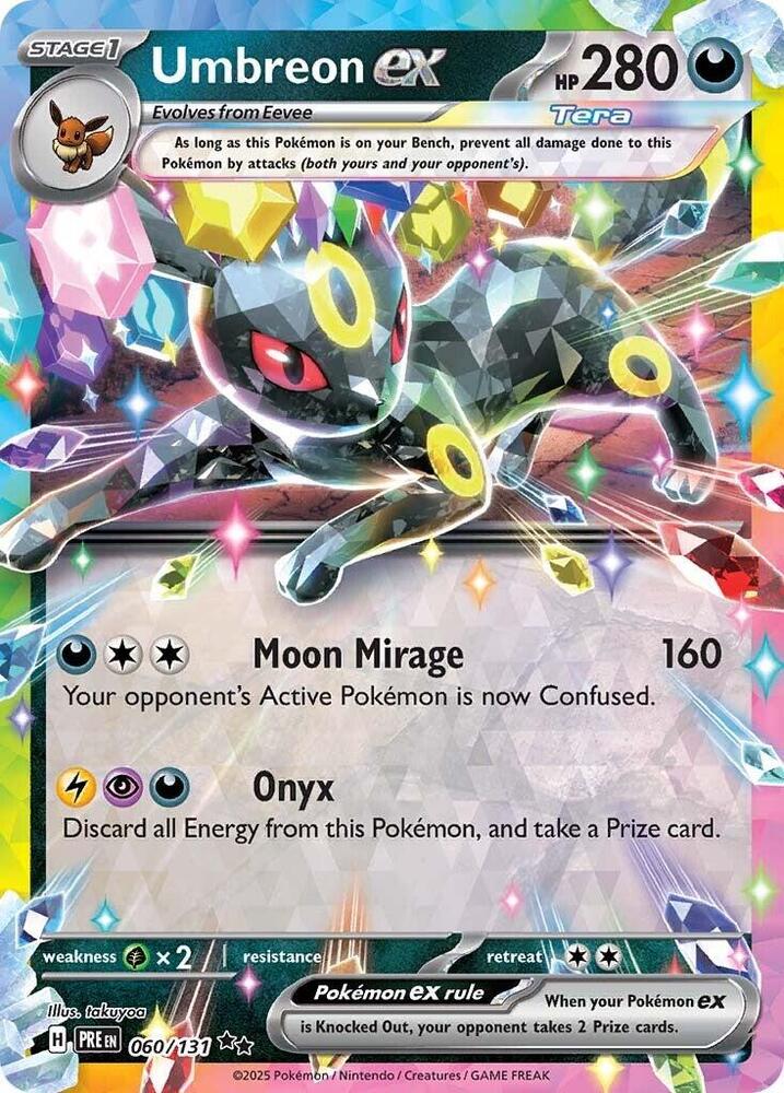 Umbreon ex 060/131 card from SV: Prismatic Evolutions