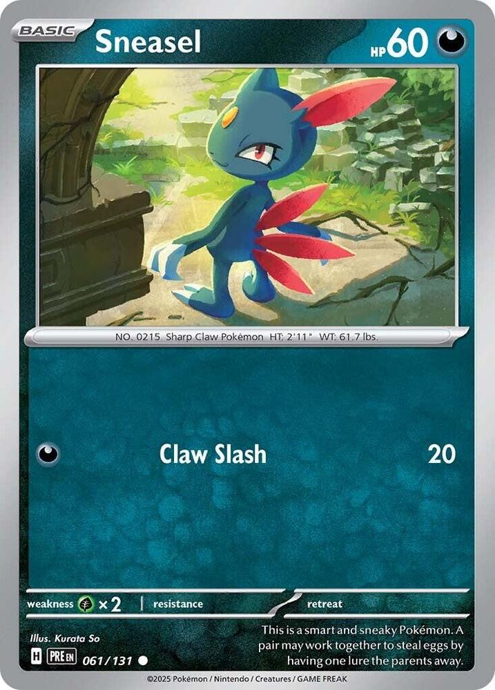 Sneasel 061/131 card from SV: Prismatic Evolutions