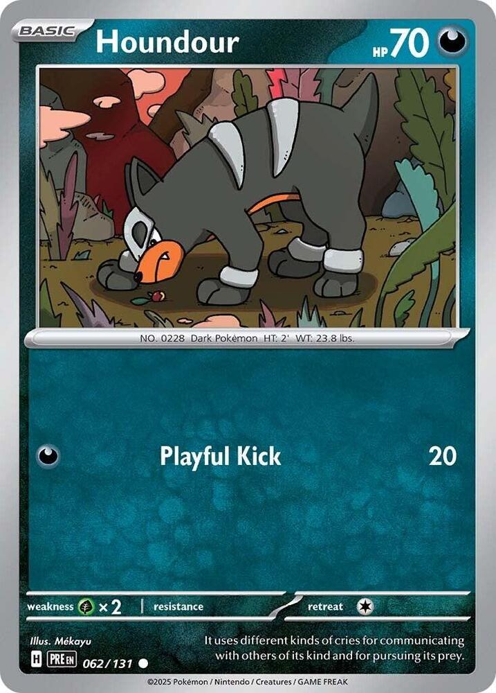 Houndour 062/131 card from SV: Prismatic Evolutions