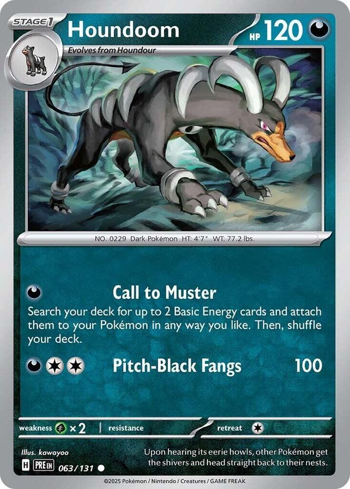 Houndoom 063/131 card from SV: Prismatic Evolutions